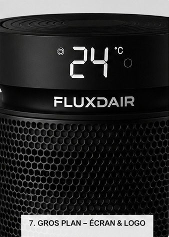 Écran numérique du chauffage compact FLUXDAIR